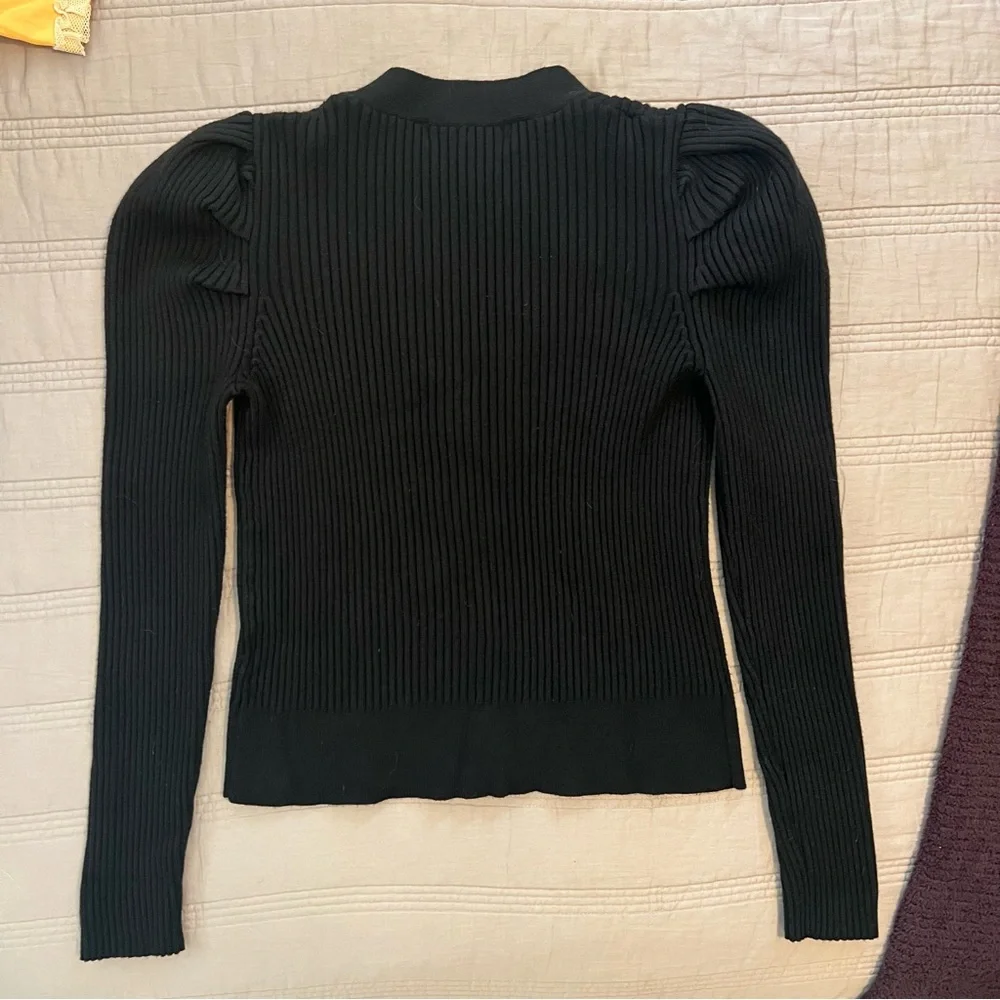 Catherine Malandrino Black Button-Up Cardigan - Picture 3 of 4